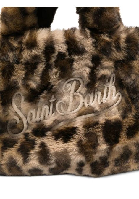 Borsa Mini in pelliccia SAINT BARTH | VAMI021 VANITY MINI SOFT FUR00291I LEOPARD 1910 EMB